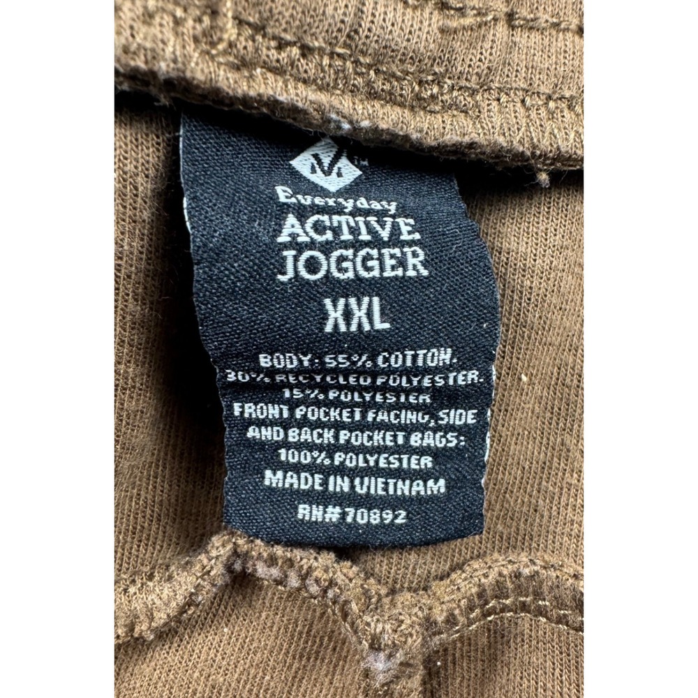 Everyday Active Jogger XXL Mens Brown Tile Cotton Blend Lounge Sweatpants - Picture 6 of 10